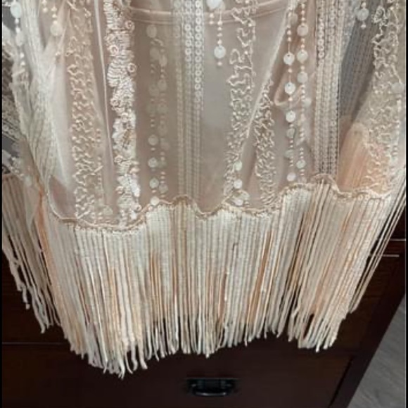 Size S women’s embellished peach colored blouse. - Picture 4 of 5